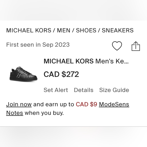 Michael Kors Keating Studded Lace-Up Men's Sneakers - Picture 3 of 5